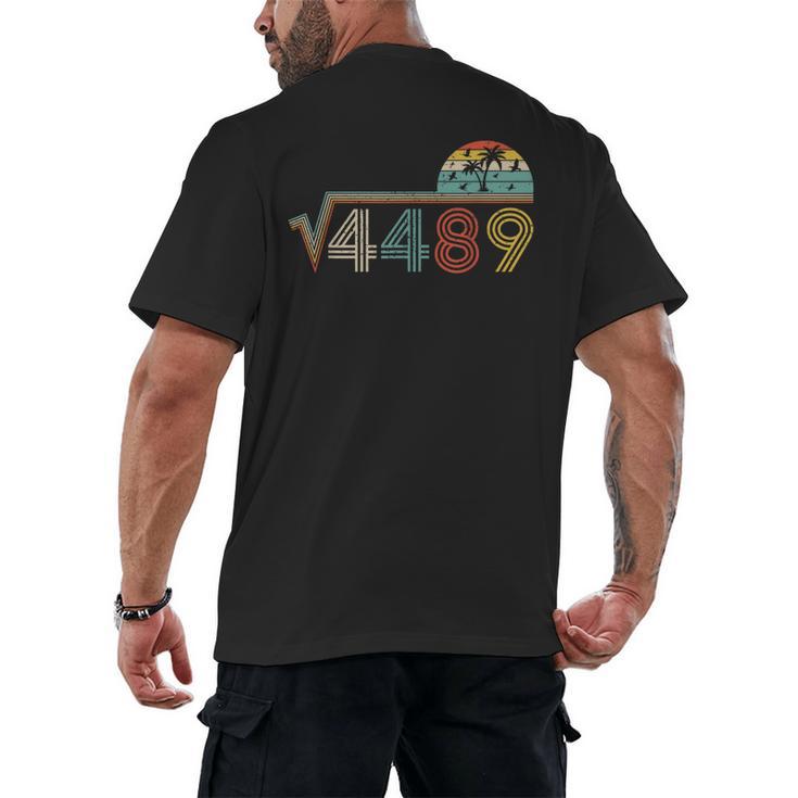 67 Vintage Meme Square Root 4489 Slang Math Teacher Men's Back Print T-Shirt