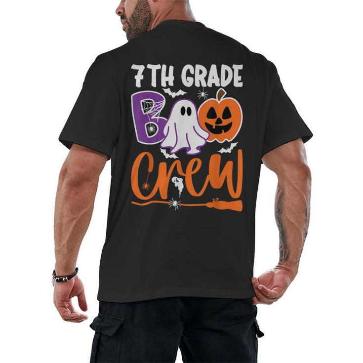 7th Grade Boo Crew Teacher Student Halloween Costume Men's Back Print T-Shirt