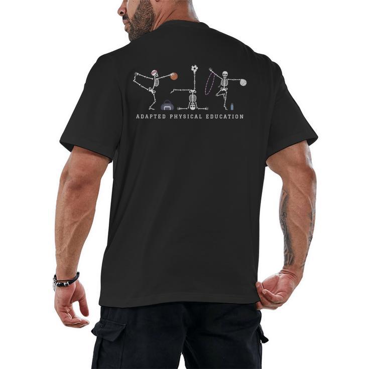 Adapted Physical Education Teacher Skeleton Sports Phys Ed Men's Back Print T-Shirt