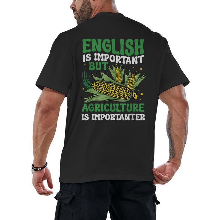AG Teacher English Is Important But Agriculture Teacher Men's Back Print T-Shirt
