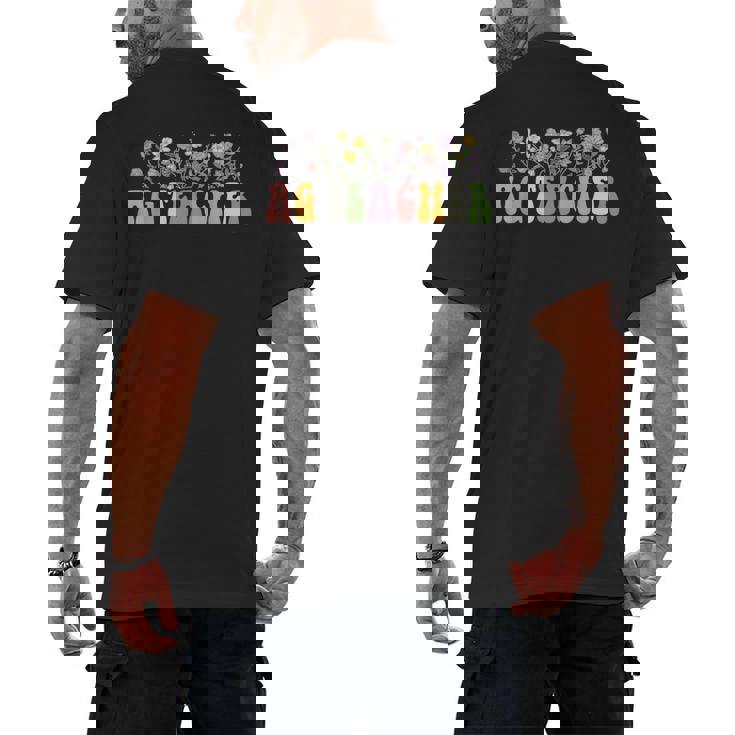 AG Teacher Future Farmer Agriculture Teacher Men Women Men&#x27;s Back Print T-Shirt