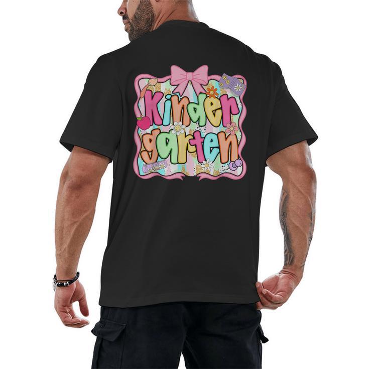 Back To School Kindergarten Preppy Teacher Girl Men's Back Print T-Shirt