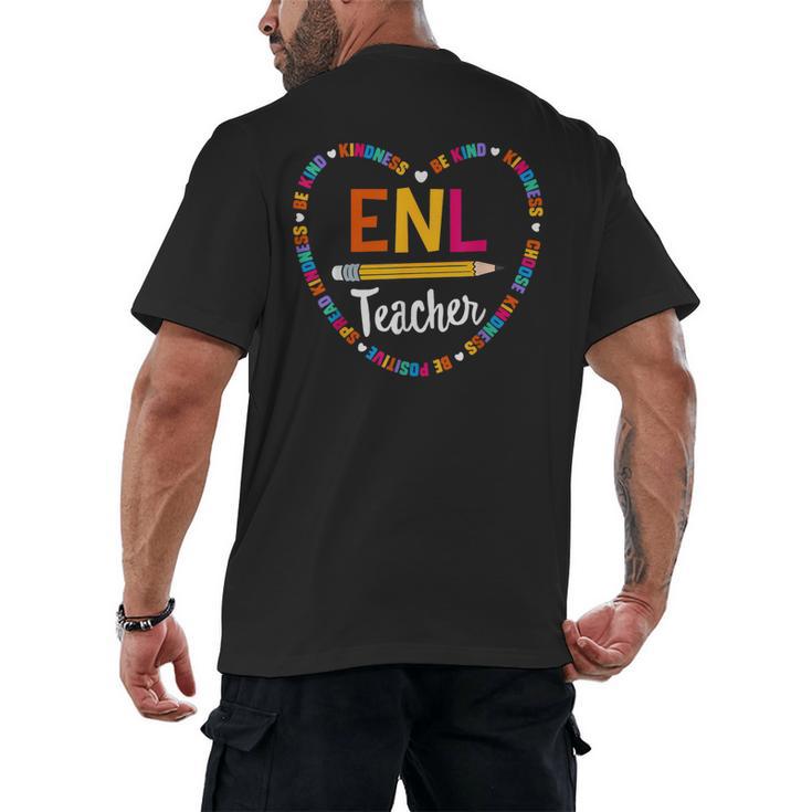 Back To School Tee ENL Teacher English New Language Squad Men's Back Print T-Shirt