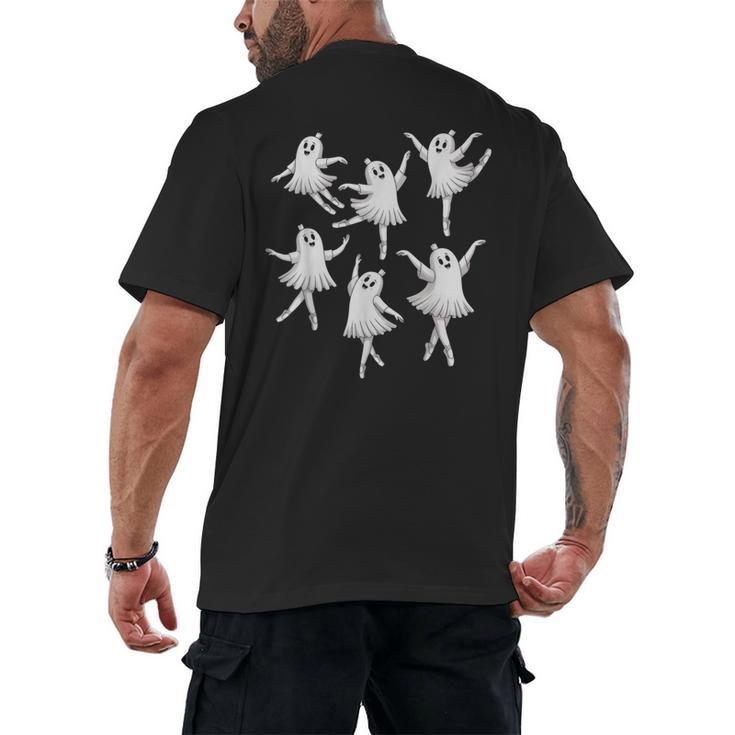 Ballet Ghost Dancer Spooky Dance Teacher Halloween Costume Men's Back Print T-Shirt