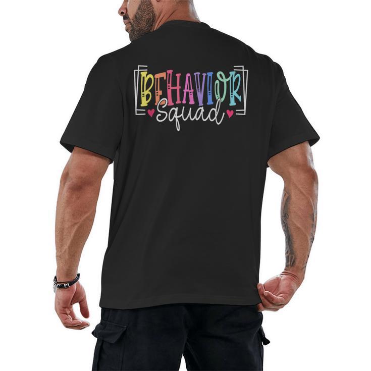Behavior Squad Therapy Therapists Teachers Behavior Team Men's Back Print T-Shirt