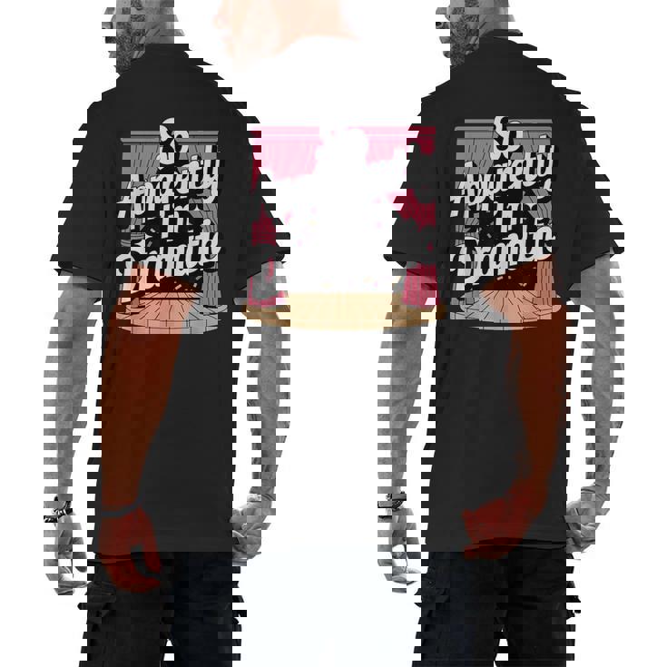 Best Theatre Art For Men Women Musical Drama Teacher Theater Men&#x27;s Back Print T-Shirt