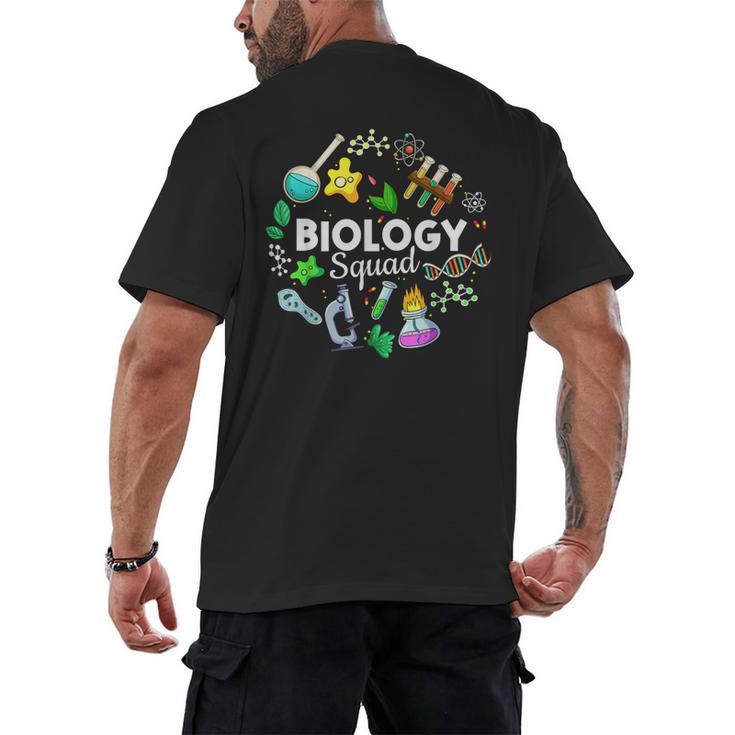 Biology Squad Science Teacher Student Biologist Men's Back Print T-Shirt