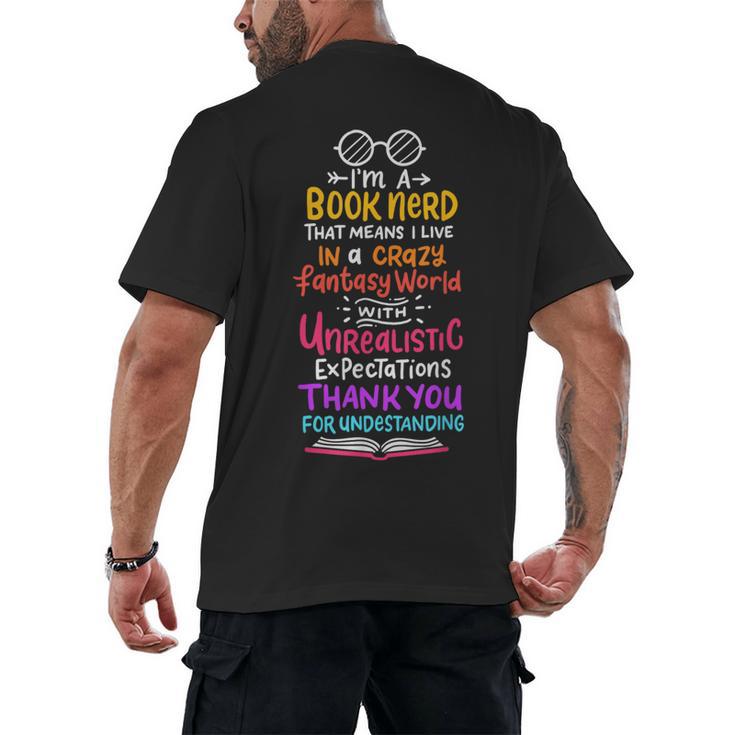 Books Reading English Teacher Student For Men Women Kids Men's Back Print T-Shirt