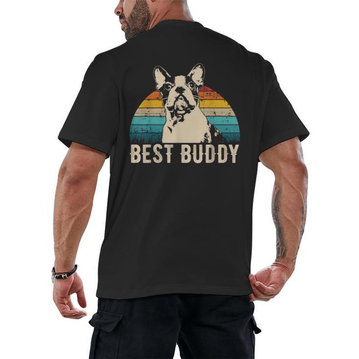 Boston Terrier Boston-Bulldog Men's Back Print T-Shirt