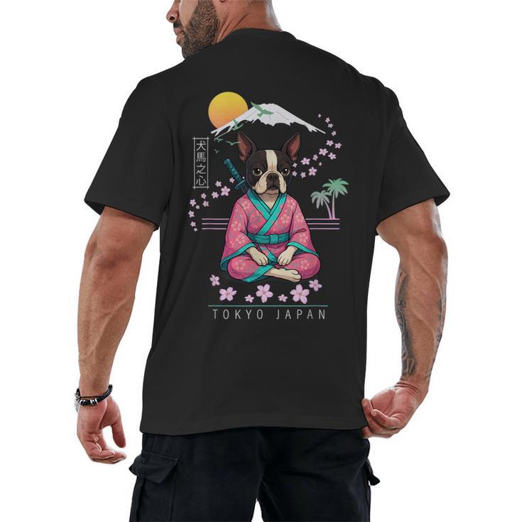 Boston Terrier Boston Bull Terrier Men's Back Print T-Shirt