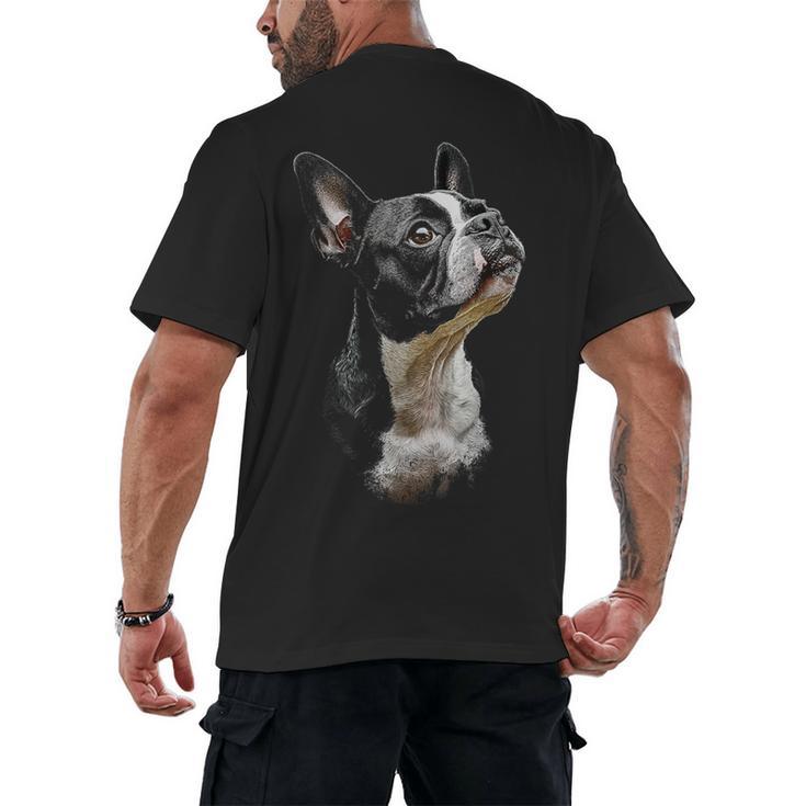 Boston Terrier Dog Graphic Pet Art Boston Terrier For Men Women Kids Men's Back Print T-Shirt