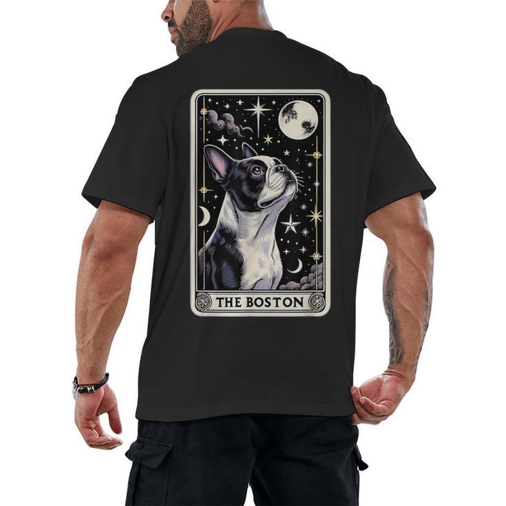 Boston Terrier Tarot Card Star With The Moon Men Women Kids Men's Back Print T-Shirt