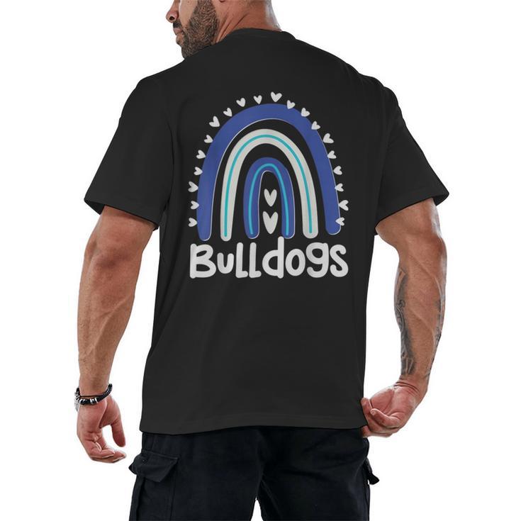 Bulldogs School Mascot Rainbow Teacher Lover Men's Back Print T-Shirt