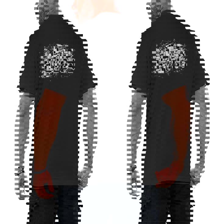 Bulldogs School Spirit Bulldog Pride Checkered Teacher Men&#x27;s Back Print T-Shirt