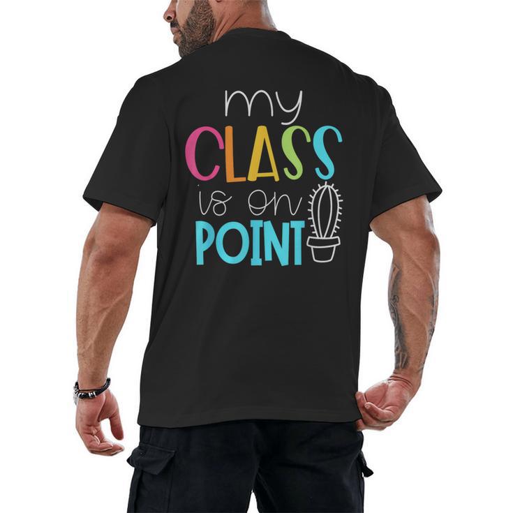 Cactus Teacher Shirt Cute Teacher Shirt Men's Back Print T-Shirt