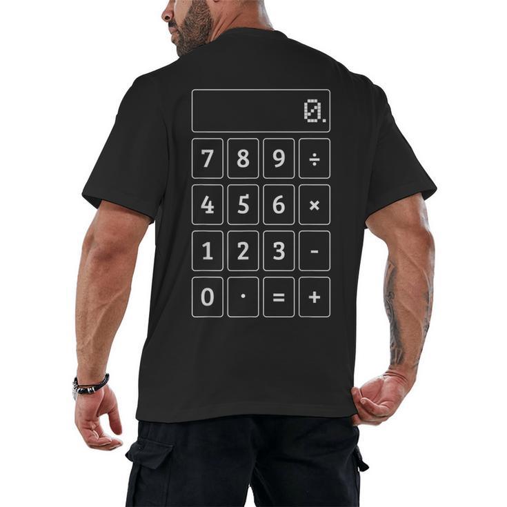 Calculator Costume Halloween Math Teacher Nerd For Men Women Men's Back Print T-Shirt