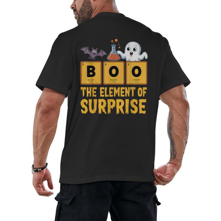 Chemistry Boo The Element Of Surprise Science Teacher Men's Back Print T-Shirt