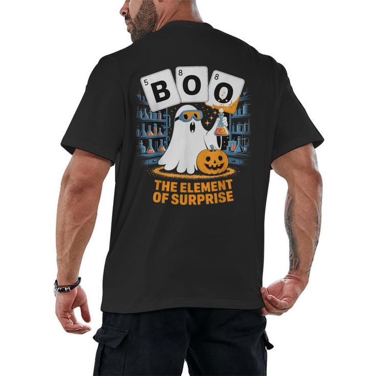 Chemistry Boo Ghost Element Of Surprise Science Teacher Tee Men's Back Print T-Shirt