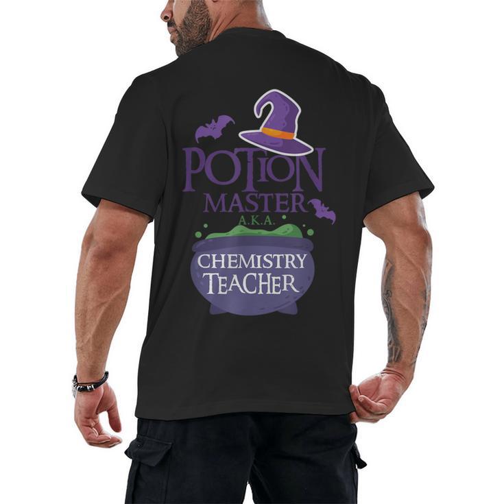Chemistry Teacher Halloween Shirt School POTION MASTER Men's Back Print T-Shirt