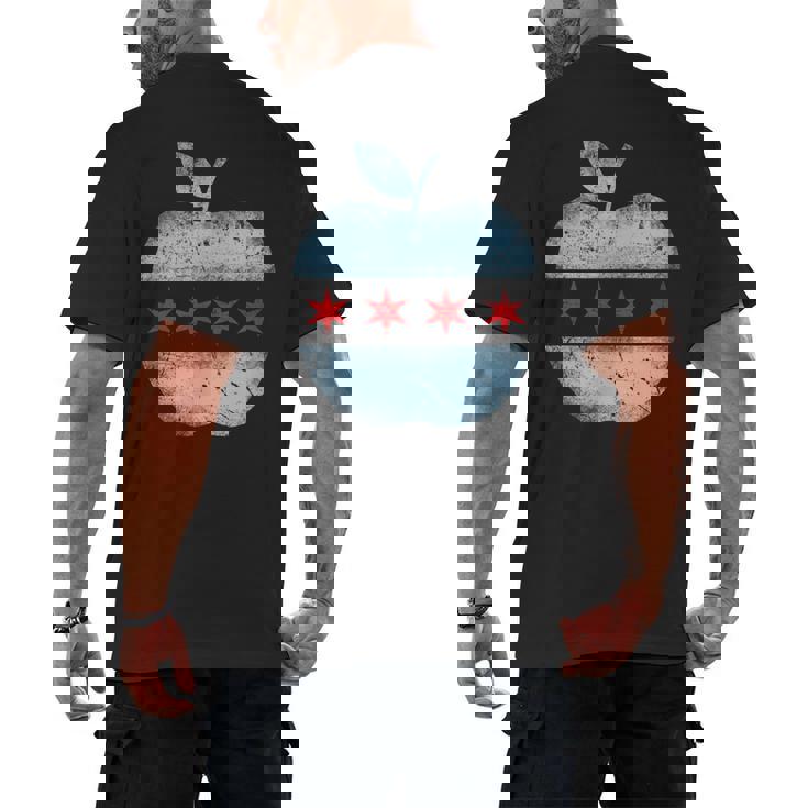 Chicago Flag Teacher School Cute Men&#x27;s Back Print T-Shirt