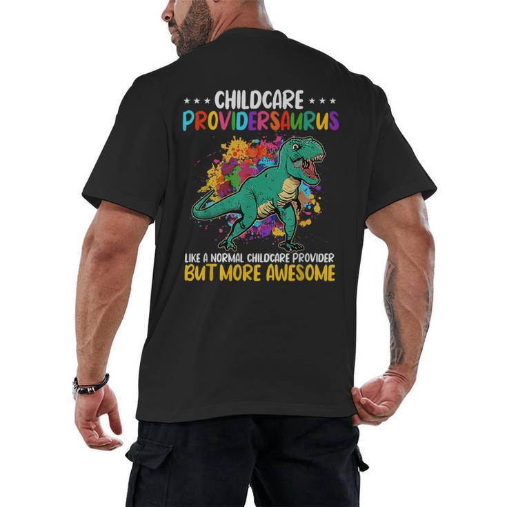 Childcare Providersaurus Daycare Teachers Men's Back Print T-Shirt, trending gift