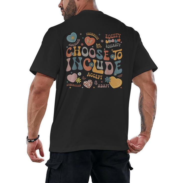 Choose To Include Inclusion Matters Autism Awareness Teacher Men Women Girls Kids Men's Back Print T-Shirt