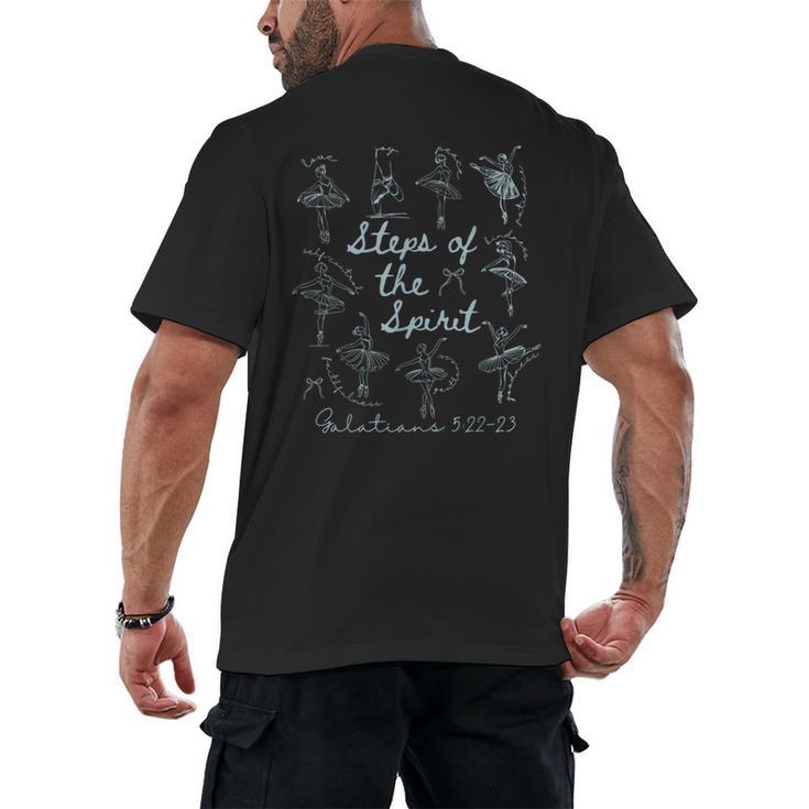 Christian Steps Of Spirit Bible Verse Ballet Dancer Teacher Men's Back Print T-Shirt
