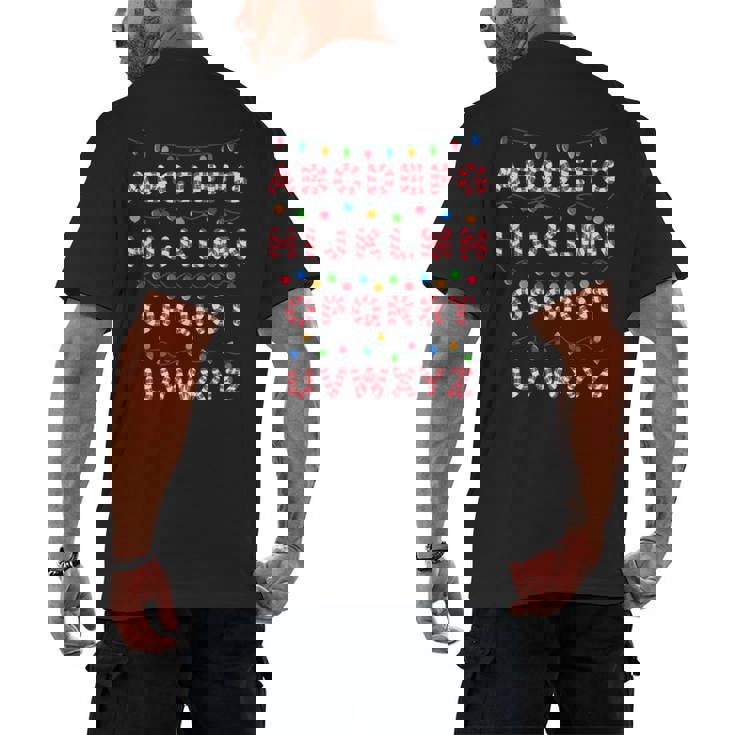 Christmas Alphabet Candy Cane Teachers Students Candy Cane For Men Women Kids Men&#x27;s Back Print T-Shirt