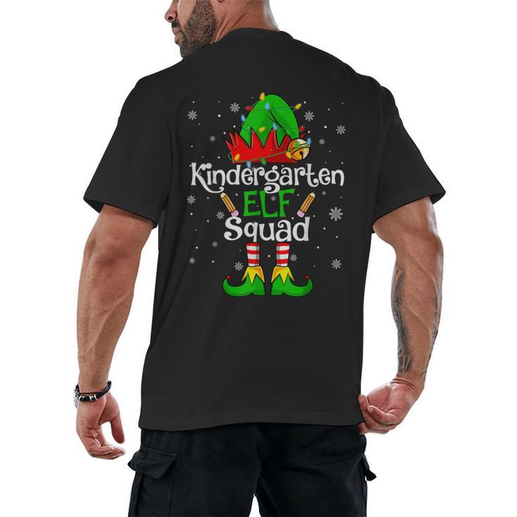 Christmas Kindergarten Elf Squad Teacher Student Men's Back Print T-Shirt