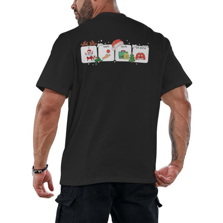Christmas Santa Special Education SPED Teacher Xmas PJ Men's Back Print T-Shirt