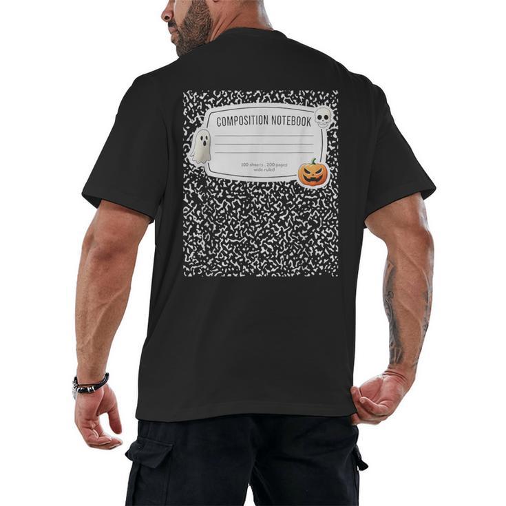 Composition Notebook Costume Adult Halloween For Teacher Men's Back Print T-Shirt