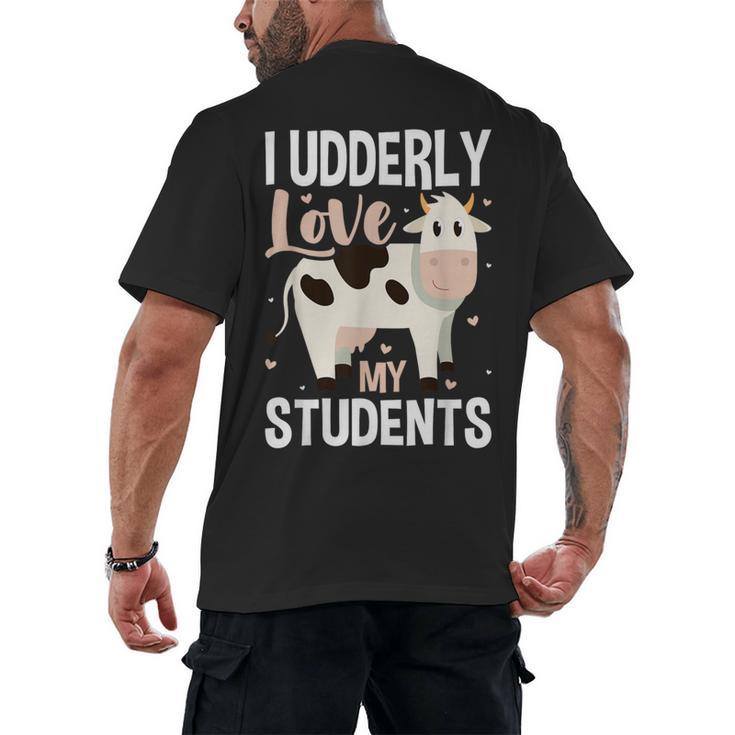 Cow Teacher Lover Men's Back Print T-Shirt