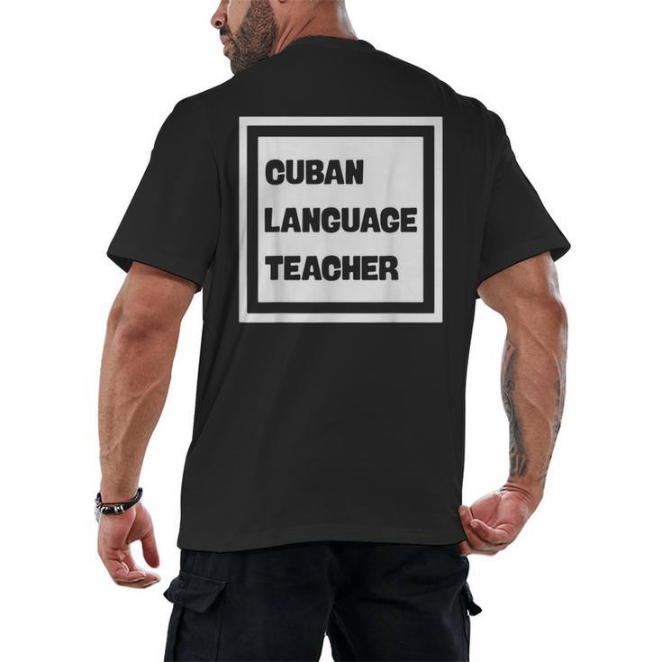 Cuban Language Teacher Men's Back Print T-Shirt