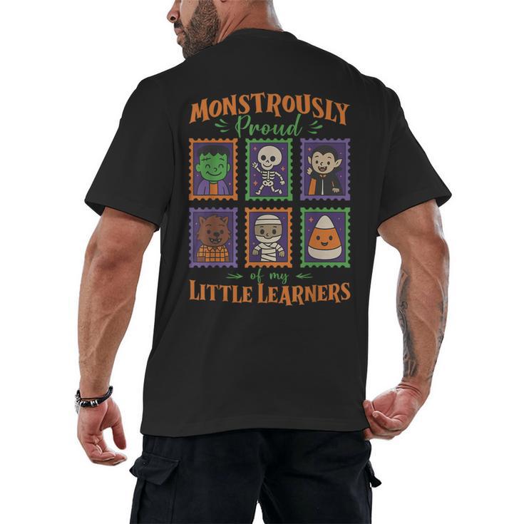 Cute Halloween Teacher Men's Back Print T-Shirt