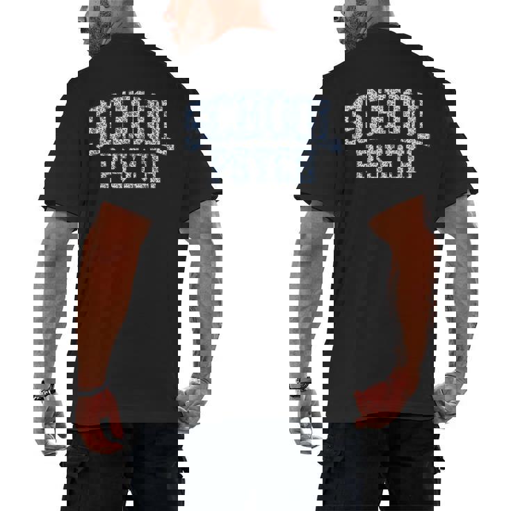 Cute Wildflower School Psych Teacher School Psychologist Men&#x27;s Back Print T-Shirt