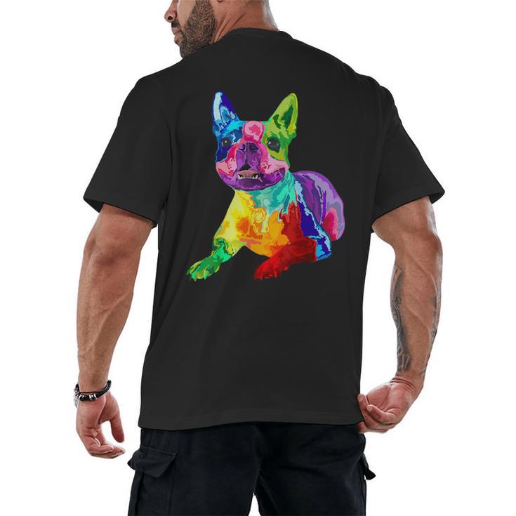 Dog Lover Boston Terrier Dog Colorful Boston Terrier Men Women Kids Men's Back Print T-Shirt