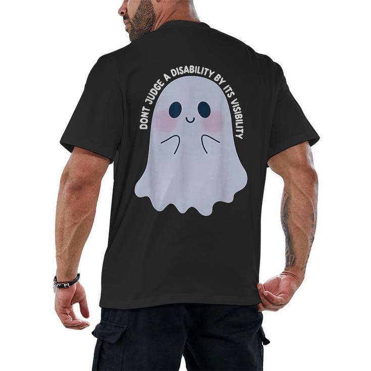 Dont Judge a Disability By Its Visibility Teacher Men's Back Print T-Shirt