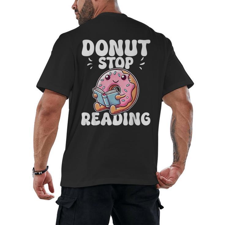 Donut Stop Reading Kawaii Teacher Preschool Kindergarten Men's Back Print T-Shirt