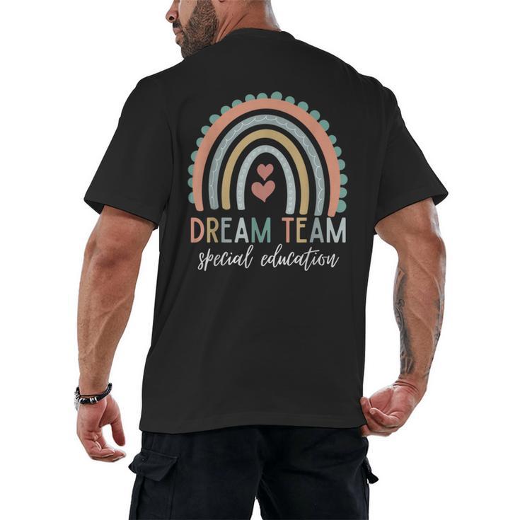 Dream Team Special Education Teacher ED SPED Squad Rainbow Men's Back Print T-Shirt