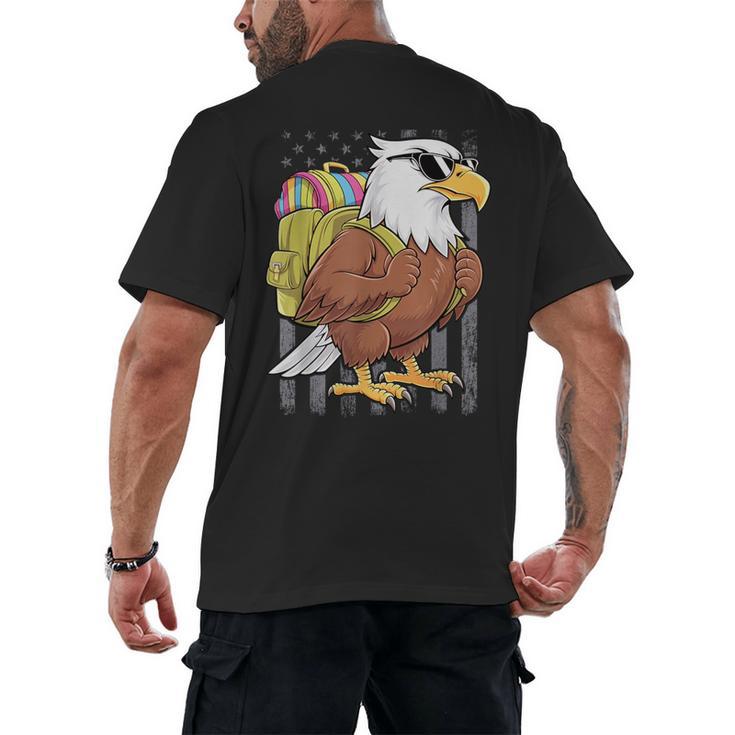 Eagle First Day Of School Teacher Back To School Eagle Men's Back Print T-Shirt