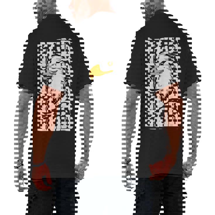 Eagles School Sports Fan Team Spirit Teacher Parent Student Men&#x27;s Back Print T-Shirt