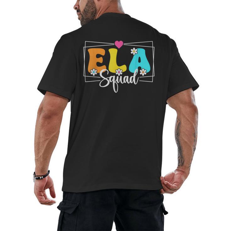 ELA Squad Teacher Back To School English Language Arts Men's Back Print T-Shirt