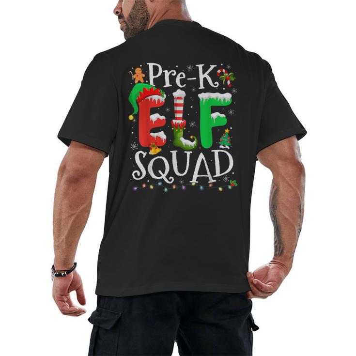 Elf Squad Pre-k Teacher Christmas Child Xmas Men's Back Print T-Shirt
