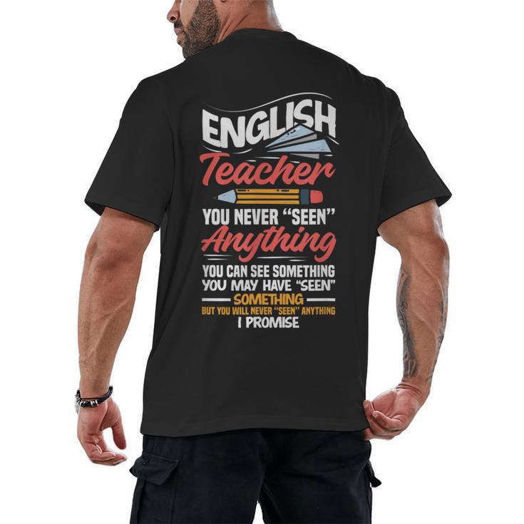 English Teacher Men's Back Print T-Shirt