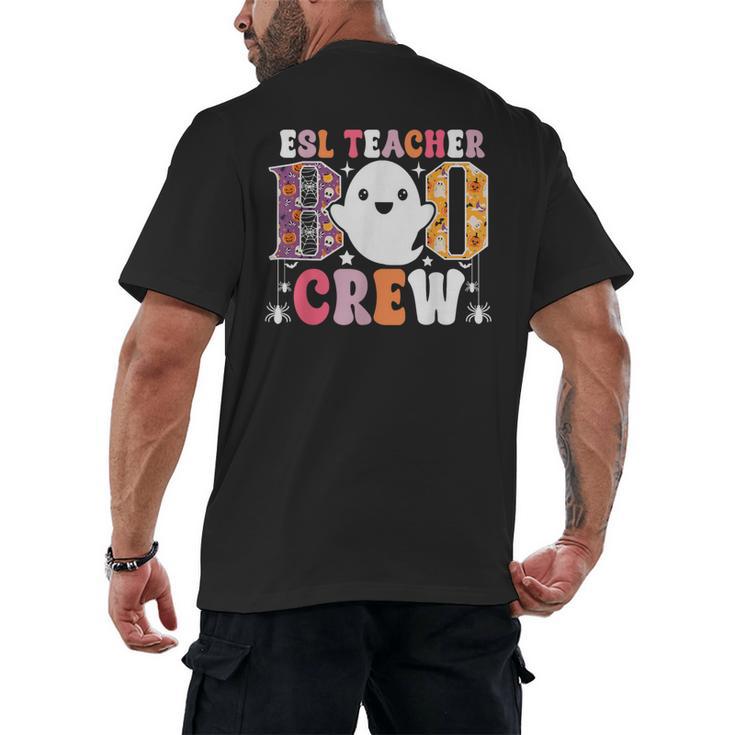 ESL Teacher Boo Crew Halloween Costume Men's Back Print T-Shirt