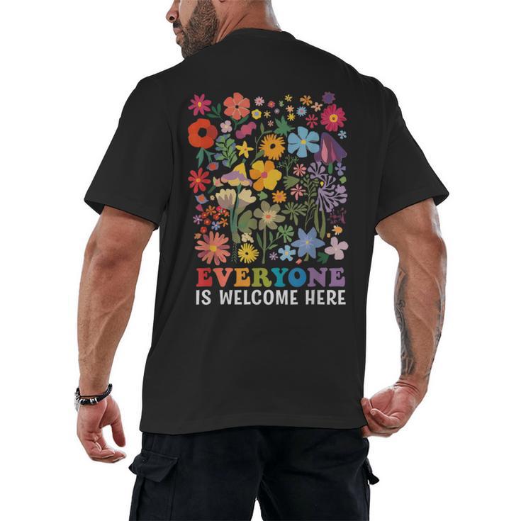 Everyone Is Welcome Here Tshirt Idaho Teacher Support Retro Men's Back Print T-Shirt