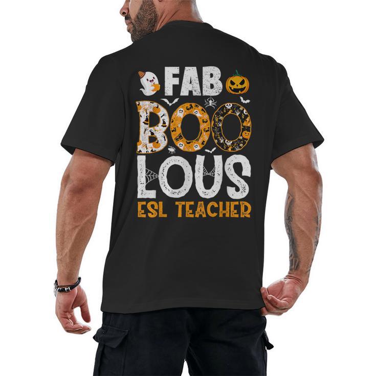 Faboolous ESL ESOL Teacher Spooky Teacher Halloween Costume For Men Women Men's Back Print T-Shirt
