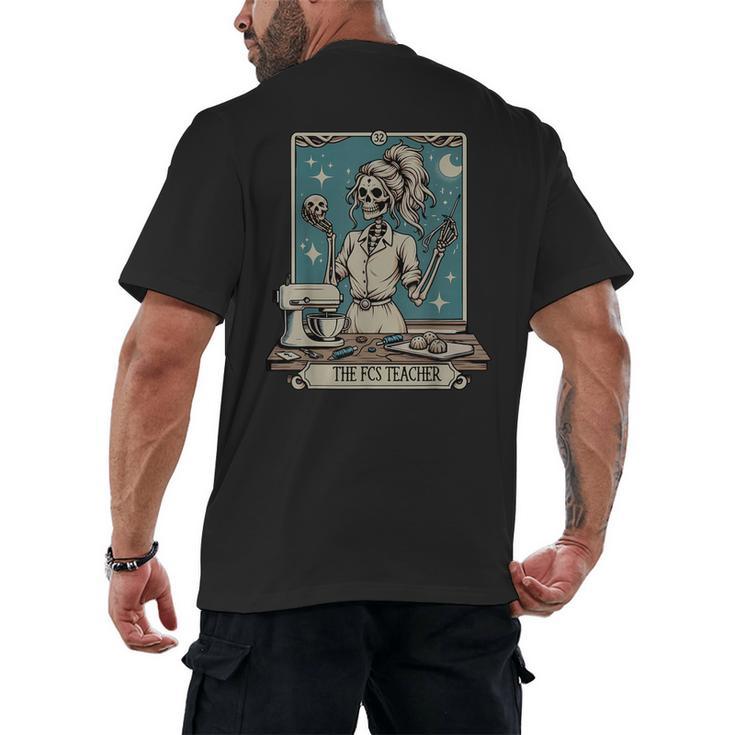 FCS Teacher Skeleton Halloween Family And Consumer Science Men's Back Print T-Shirt