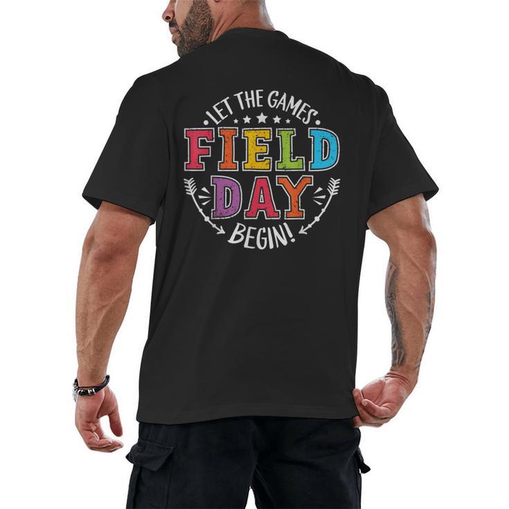 Field Day 2024 Let The Games Begin Teacher Kids Girls Boys Men's Back Print T-Shirt