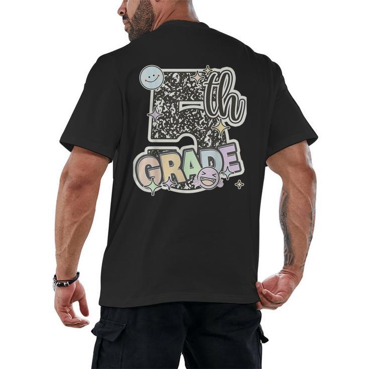 First Day Of Fifth Grade Composition Notebook Teacher Men's Back Print T-Shirt